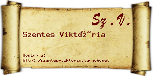 Szentes Viktória névjegykártya